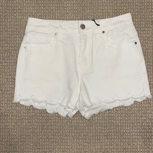 White Jean Shorts